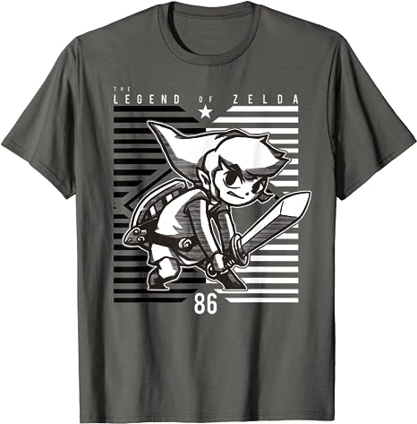 Nintendo Zelda The Legend Diamond & Stripes Graphic T-Shirt Nintendo Zelda The Legend Diamond & Stripes Graphic T-Shirt